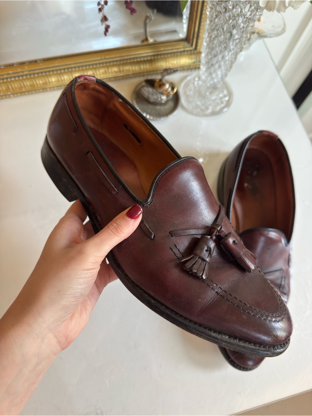 Allen Edmonds Leather Tassel Slip-On Loafers, Men’s 10